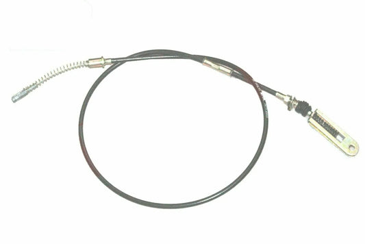 Hand brake cable assembly with black cable and silver metal ends