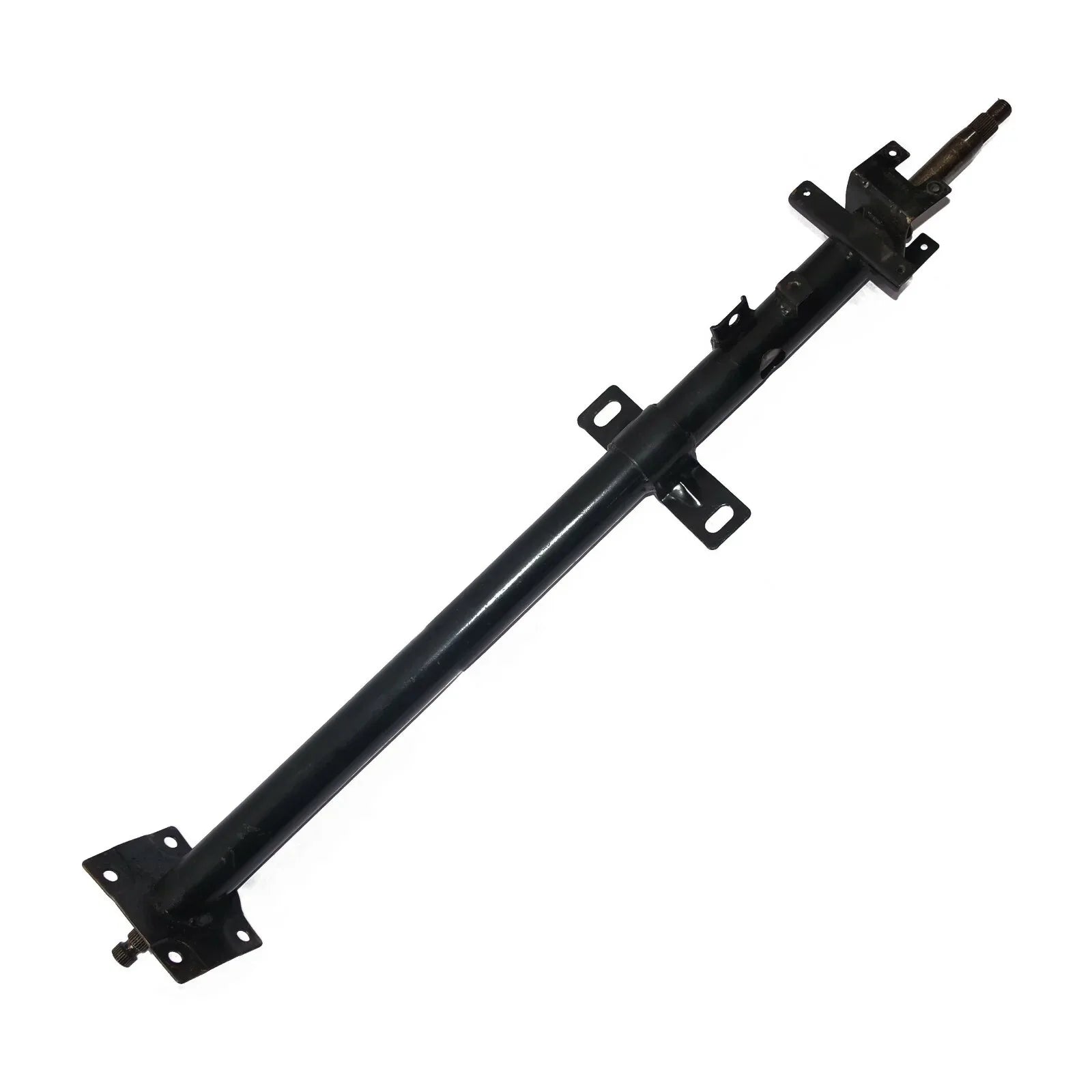 Steering column wheel shaft assembly with brackets, black metal