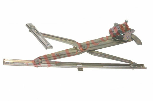 Front right window regulator lift assembly with metal rails and crank mechanism