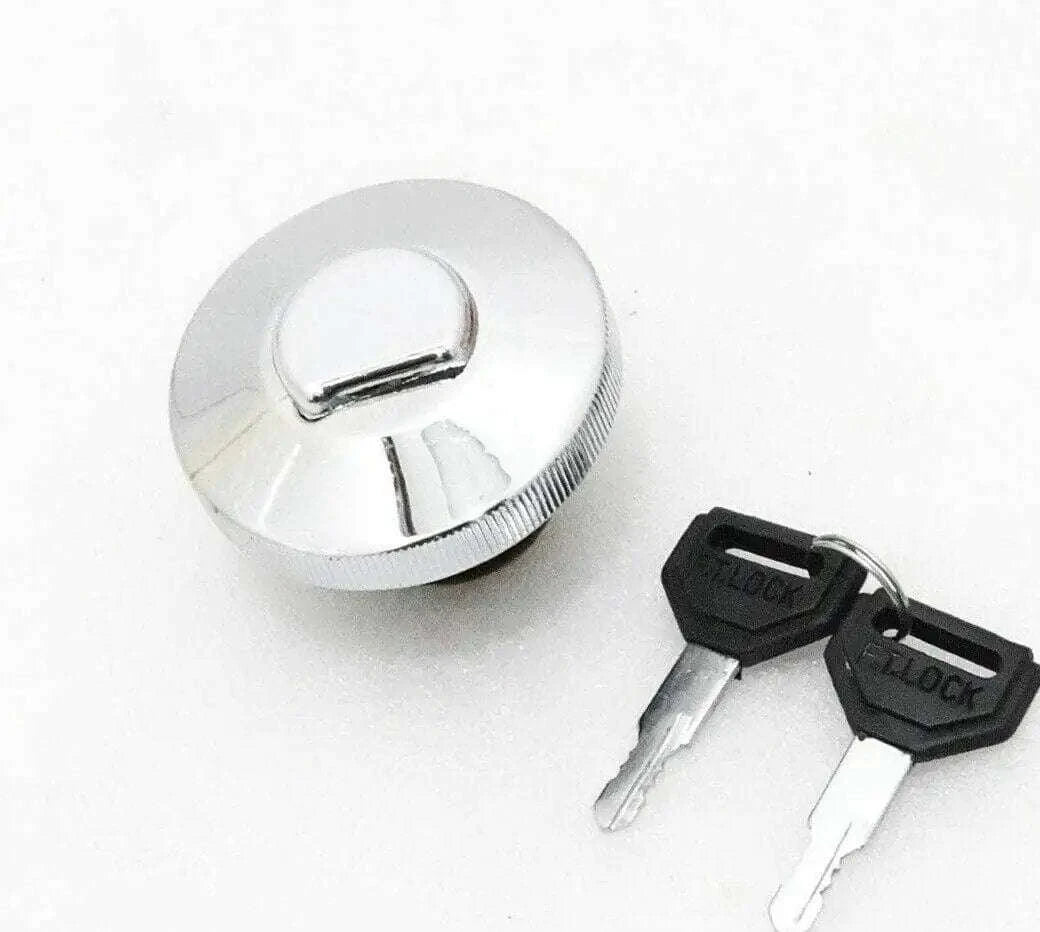 Lockable Suzuki Samurai Chrome Fuel Tank Cap with Keys - StellerGear