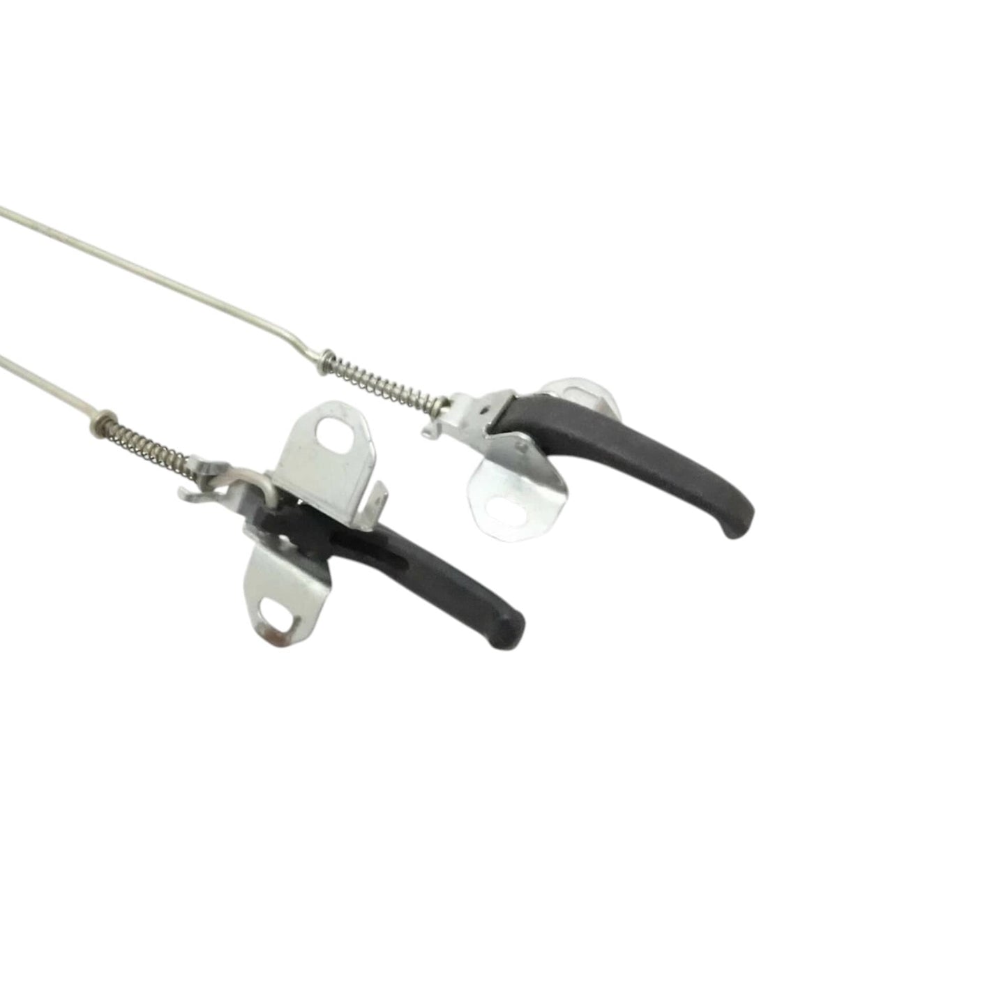 Interior door latch assembly with black handle lever and mounting plate