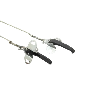 Interior door latch assembly with black handle lever and mounting plate