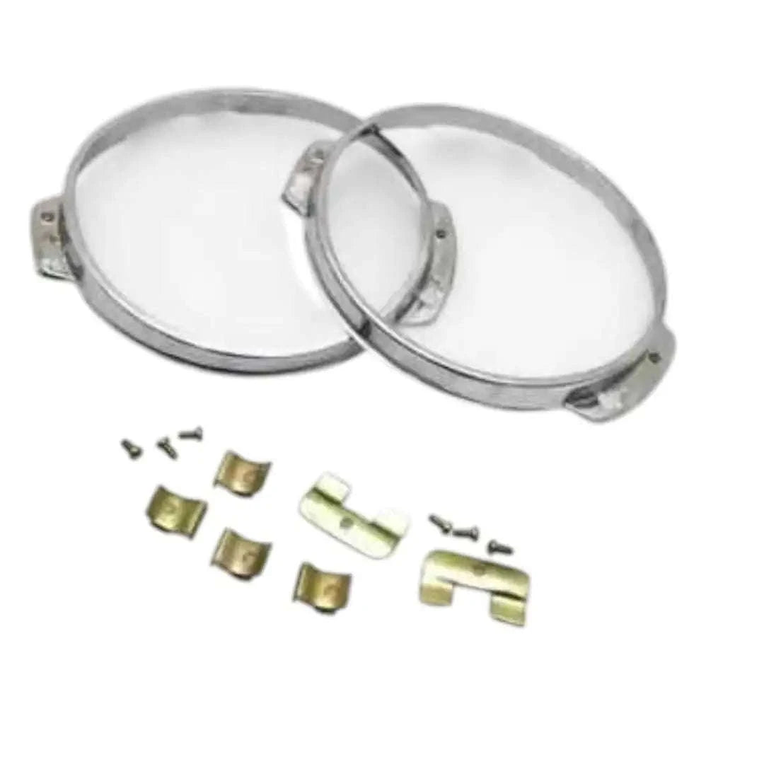 Suzuki Samurai Gypsy Headlight Head Lamp Chrome Bezel Ring Rim Set Best Quality StellerGear