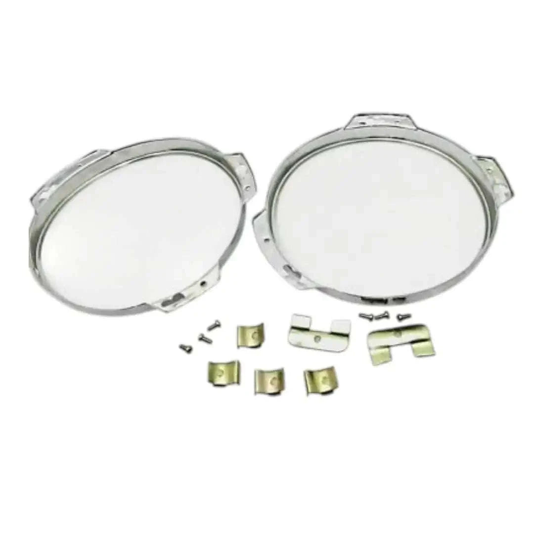 Suzuki Samurai Gypsy Headlight Head Lamp Chrome Bezel Ring Rim Set Best Quality StellerGear