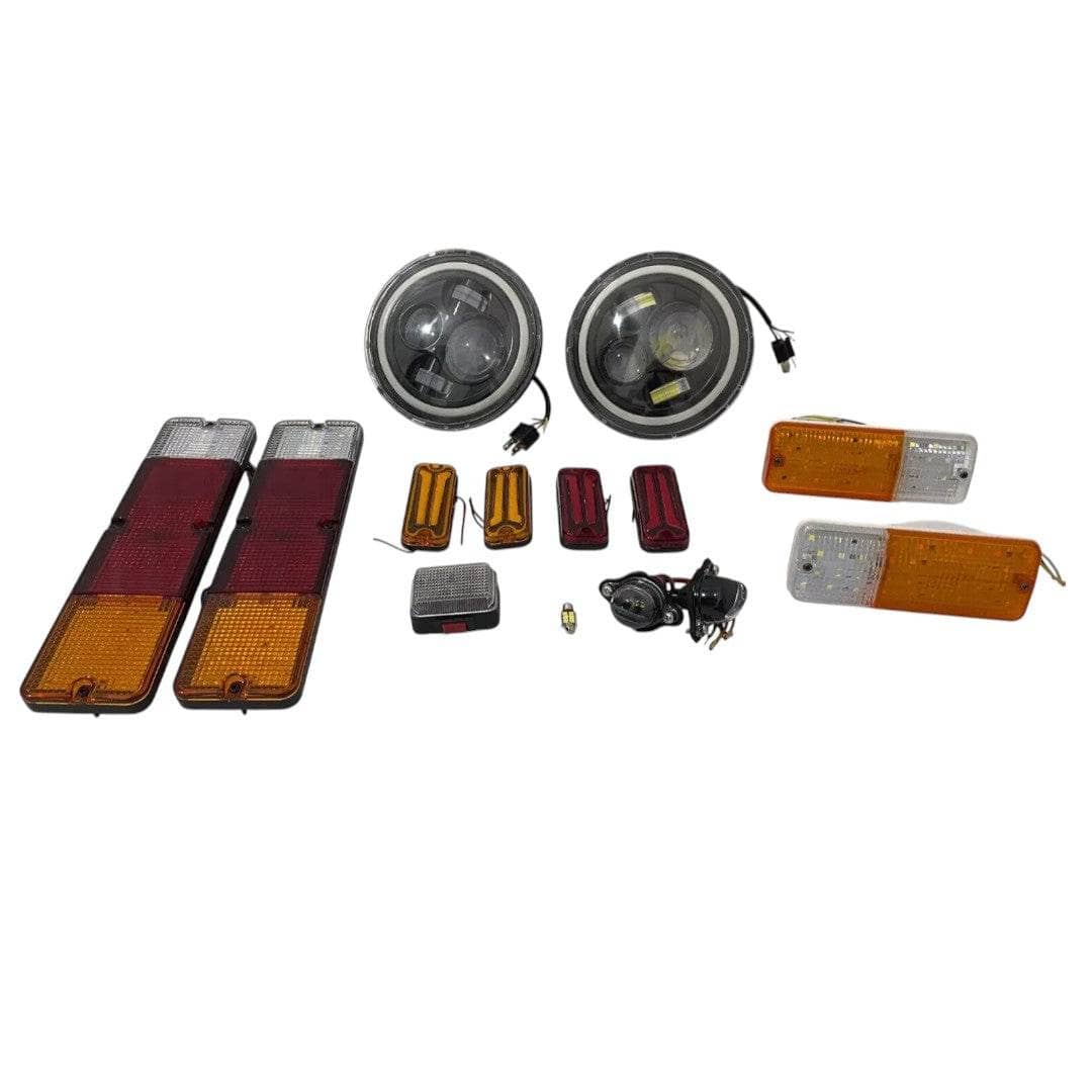 Suzuki Samurai LED light set including headlights, tail lights, and turn signals