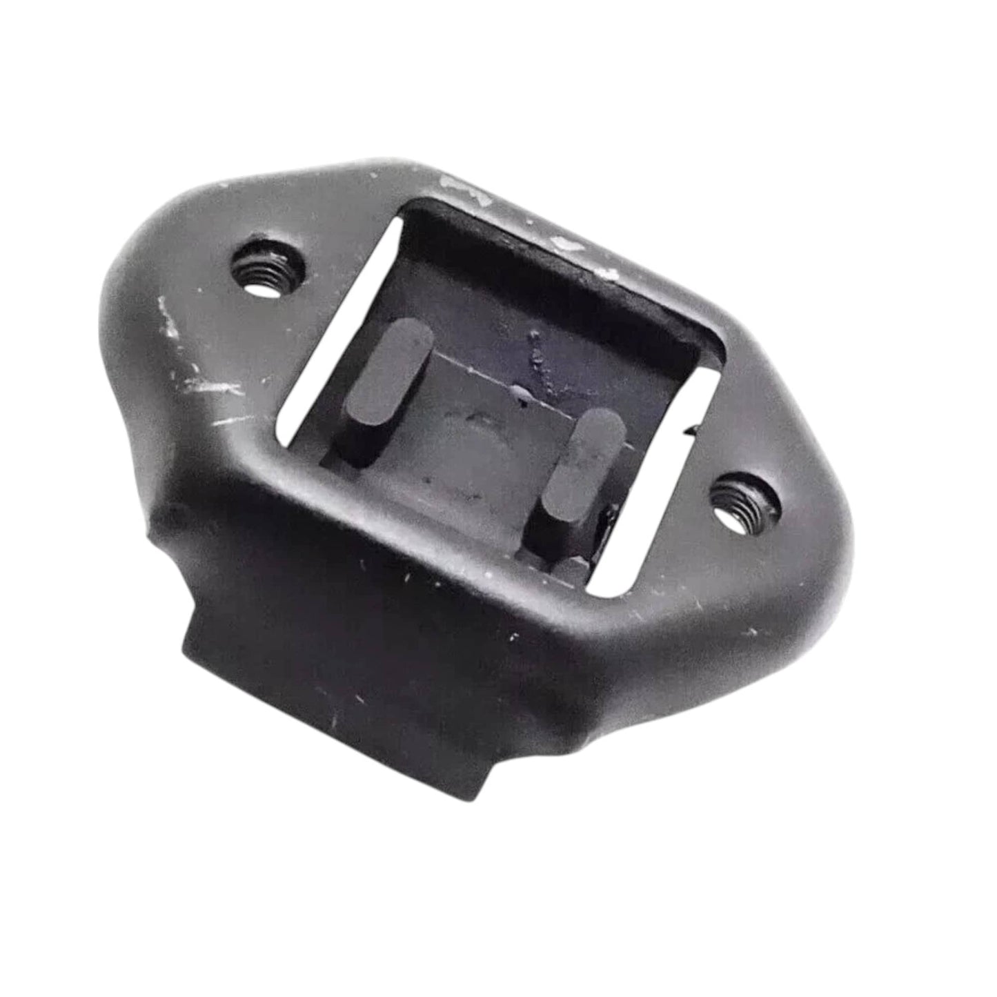 Engine rear transmission mounting with rectangular inner frame and two threaded holes
