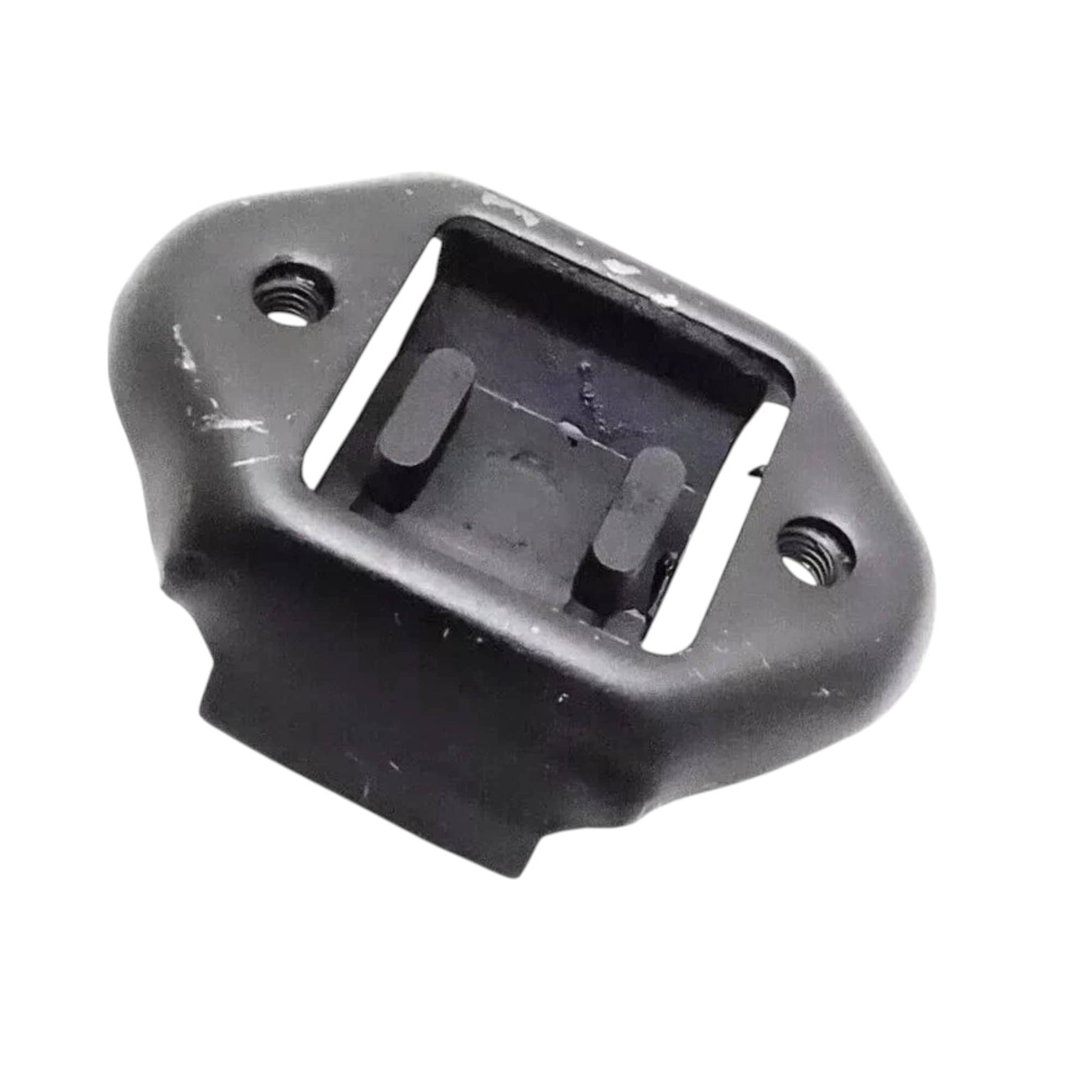 Engine rear transmission mounting with rectangular inner frame and two threaded holes
