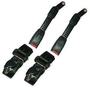 Suzuki Samurai seat belt set featuring durable black buckles and straps for safety and comfort