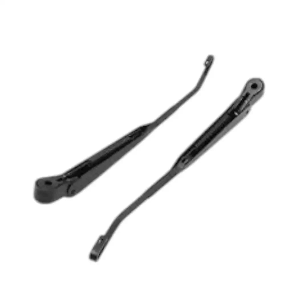 Windshield wiper blades and arms kit, durable black steel, essential for clear visibility during rain