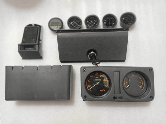 Suzuki Samurai SJ410 SJ413 dashboard kit including gauges, vents, and trim components