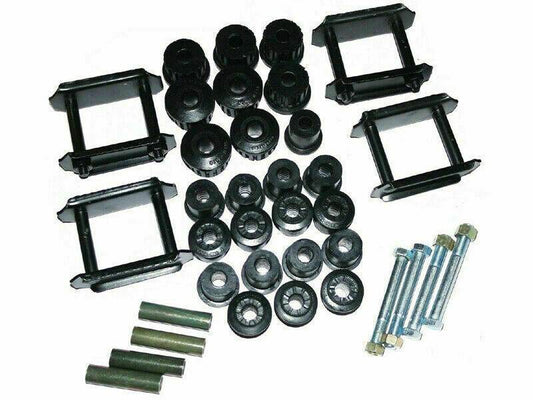 Suzuki Samurai SJ413 SJ410 LJ80 Sierra Spring Bush Bolt Spacer Shackle Kit - StellerGear