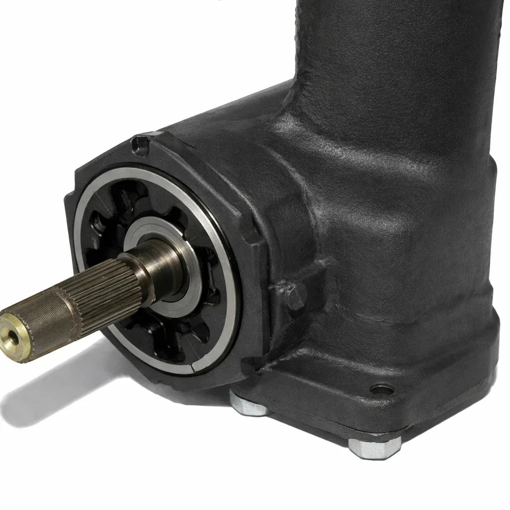 Steering gear box Suzuki Samurai, durable metal construction, designed for easy steering mechanism replacement.