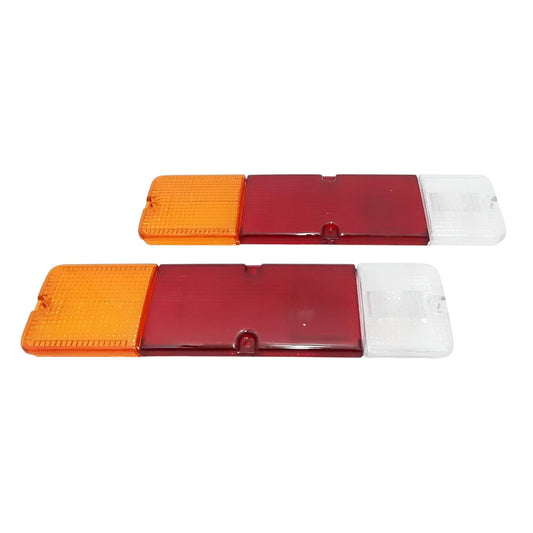 Suzuki Samurai taillight lens set featuring red, amber, and clear lens for enhanced visibility