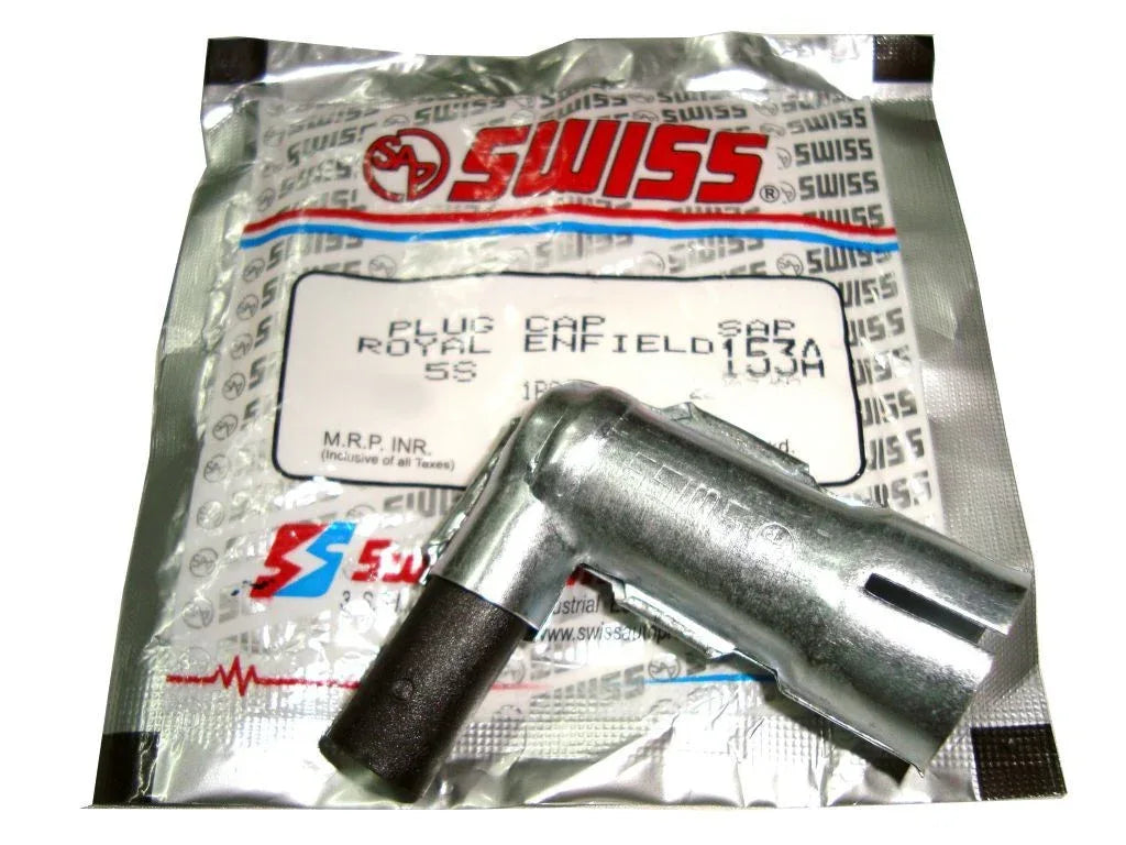Royal Enfield plug suppressor cap, metal, compact size for motorcycle ignition systems