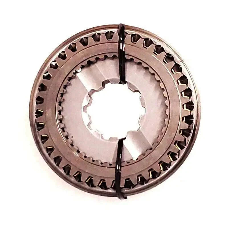 Metal synchro gear ring with teeth, split design