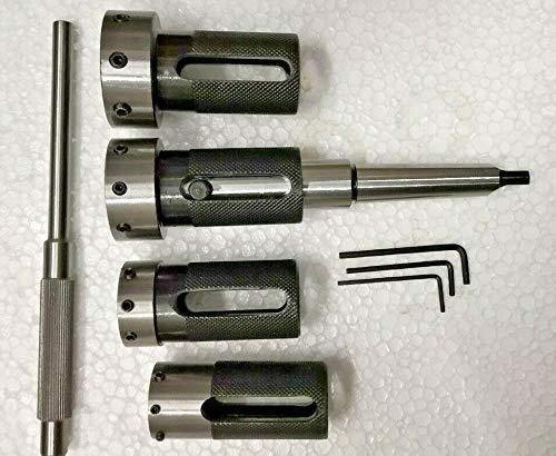 Tailstock for lathe die holder set with four chucks, steel, designed for precision machining tasks