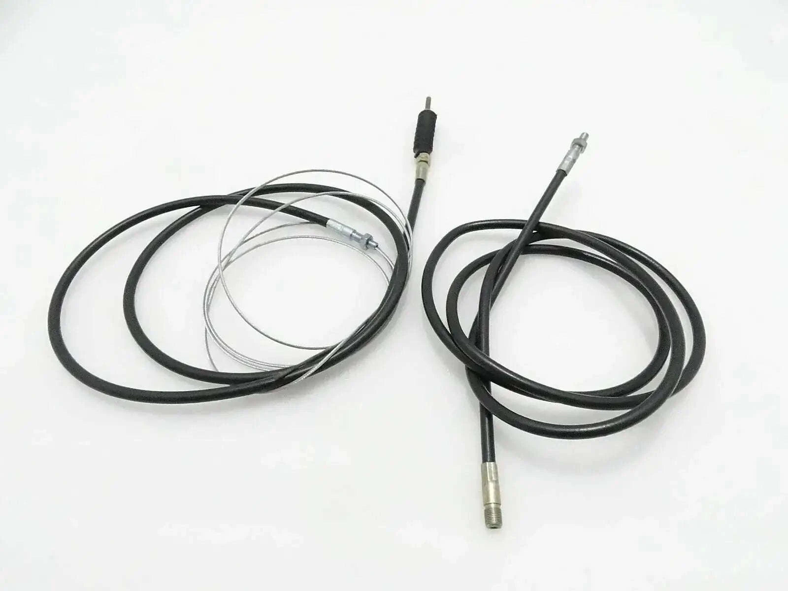 JCB backhoe throttle cable, durable black rubber, designed for smooth throttle control in machinery