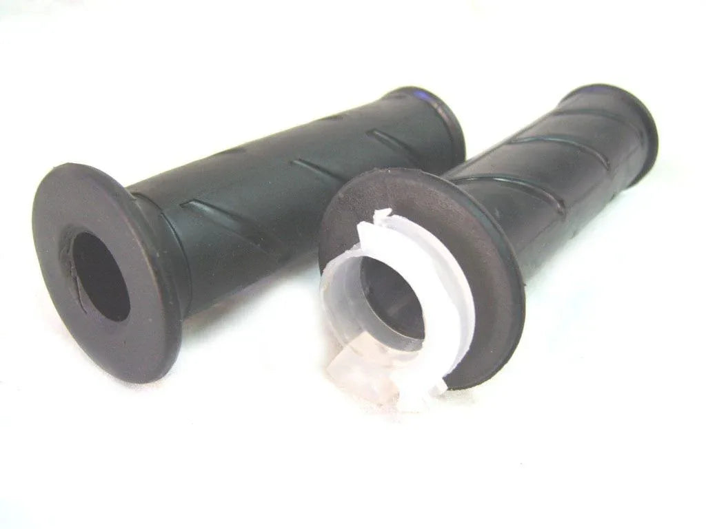 Rubber handlebar grips for bikes, 130mm long, designed for throttle control sensor compatibility