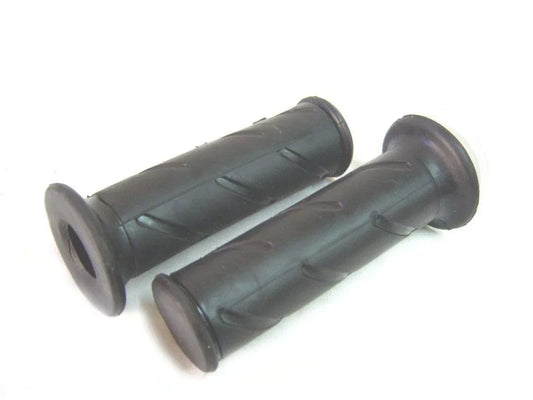 Rubber handlebar grips, black, 120mm, for improved throttle control sensor function