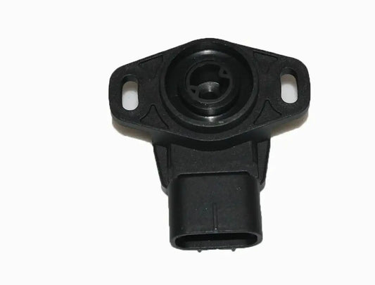 Throttle position sensor with black connector housing and mounting bracket