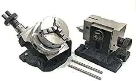 Tilting Rotary Table 3/80mm with 65mm Mini Scroll Chuck Single Bolt Tailstock - StellerGear