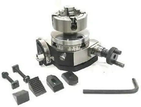 Tilting Rotary Table 4/100mm, 70mm Independent Chuck M6 Clamping Kit Set - StellerGear