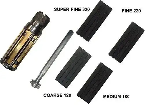 Cylinder engine hone kit with assorted grit stones for precise engine cylinder finishing