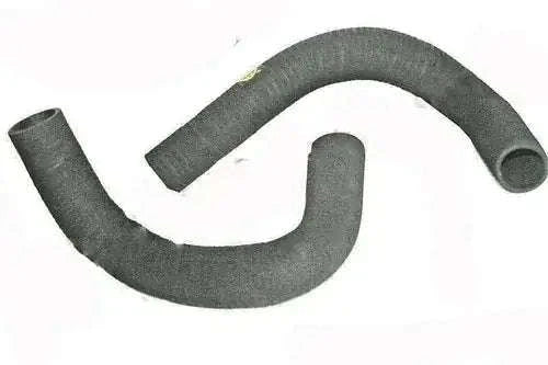 Radiator hose set of 2, gray rubber hoses with curved ends