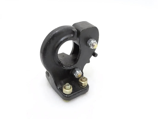Black pintle hitch towing hook with mounting bolts