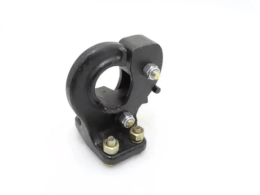Black pintle hitch towing hook with mounting bolts