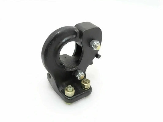 Black pintle hitch towing hook with mounting bolts