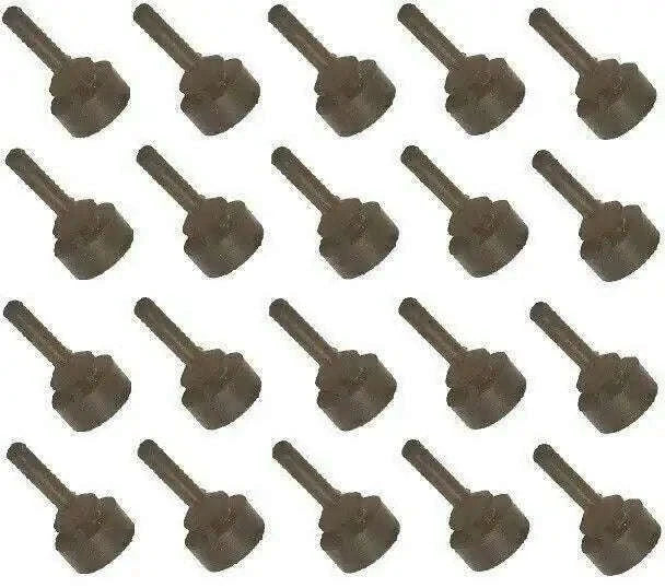 Rubber panel bumper pads set, dark rubber, each with stud end