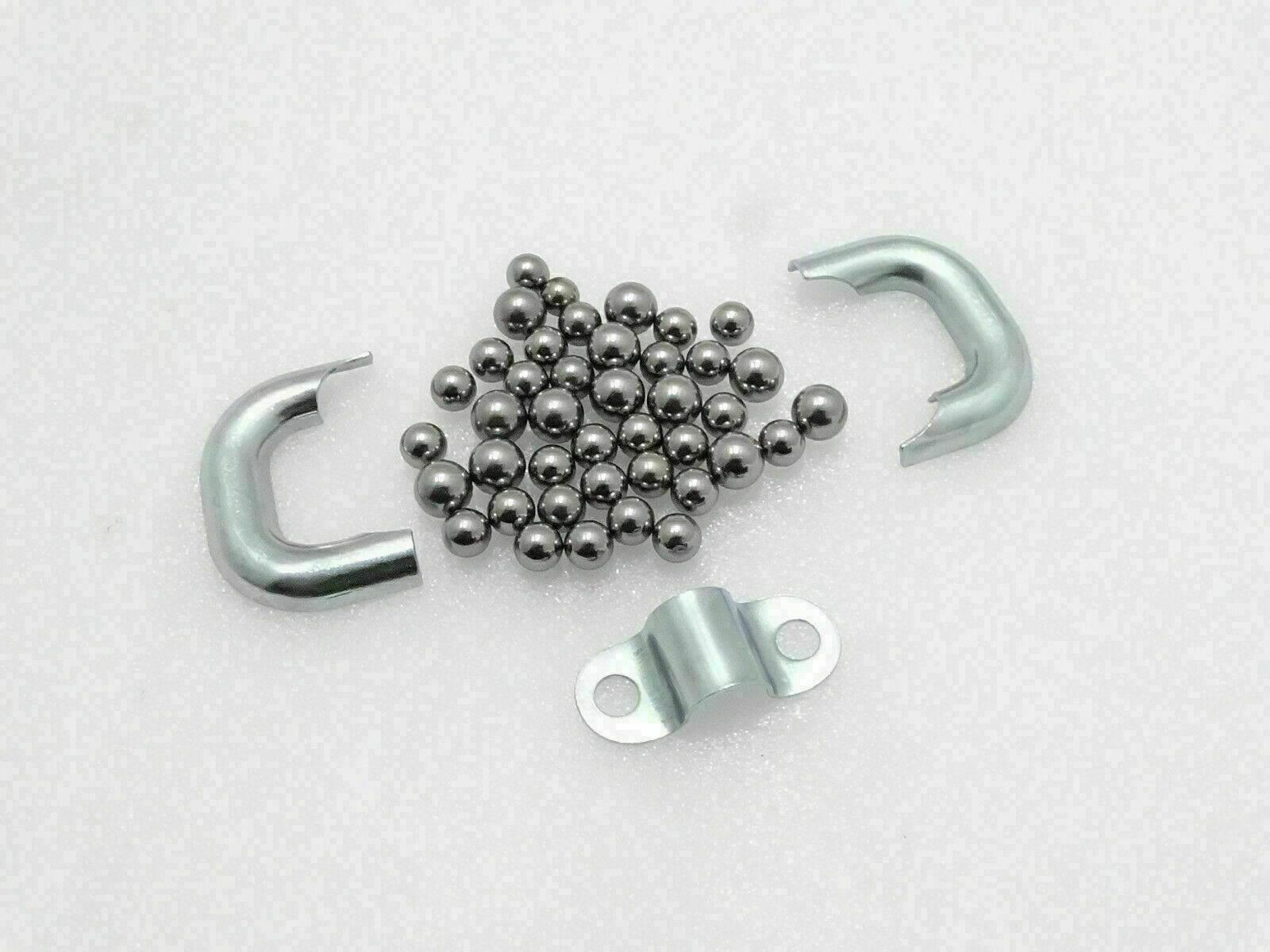 Tractor steering bearing U-tube bracket with ball bearings and retainer