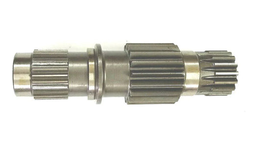 Steel counter shaft for tractors, essential for connecting the transmission output shaft seal