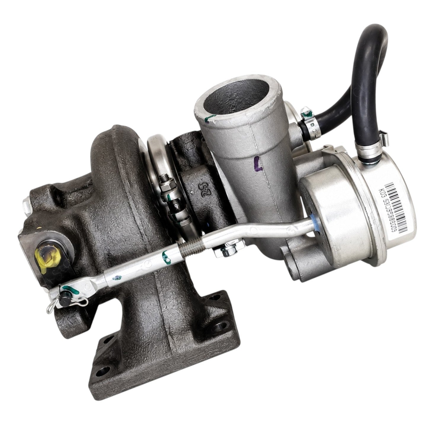 Turbocharger for diesel engines, precision-engineered, enhances performance in turbocharger movie.