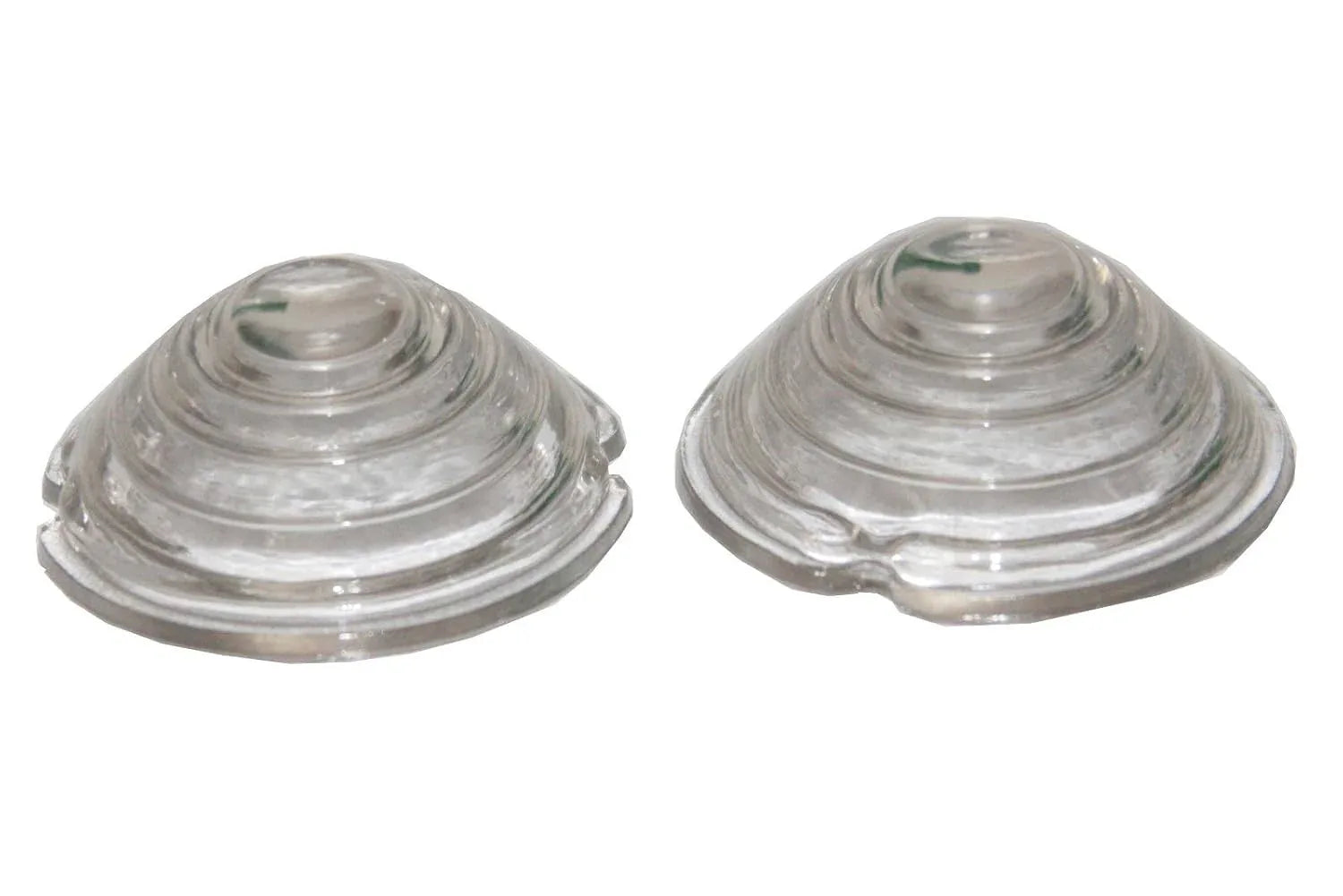 Clear turn signal light lens pair, ridged plastic cover