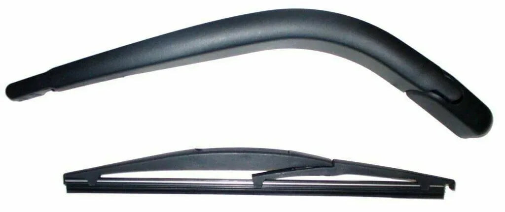 Durable rear wiper arm blade, black plastic, designed for effective windshield cleaning