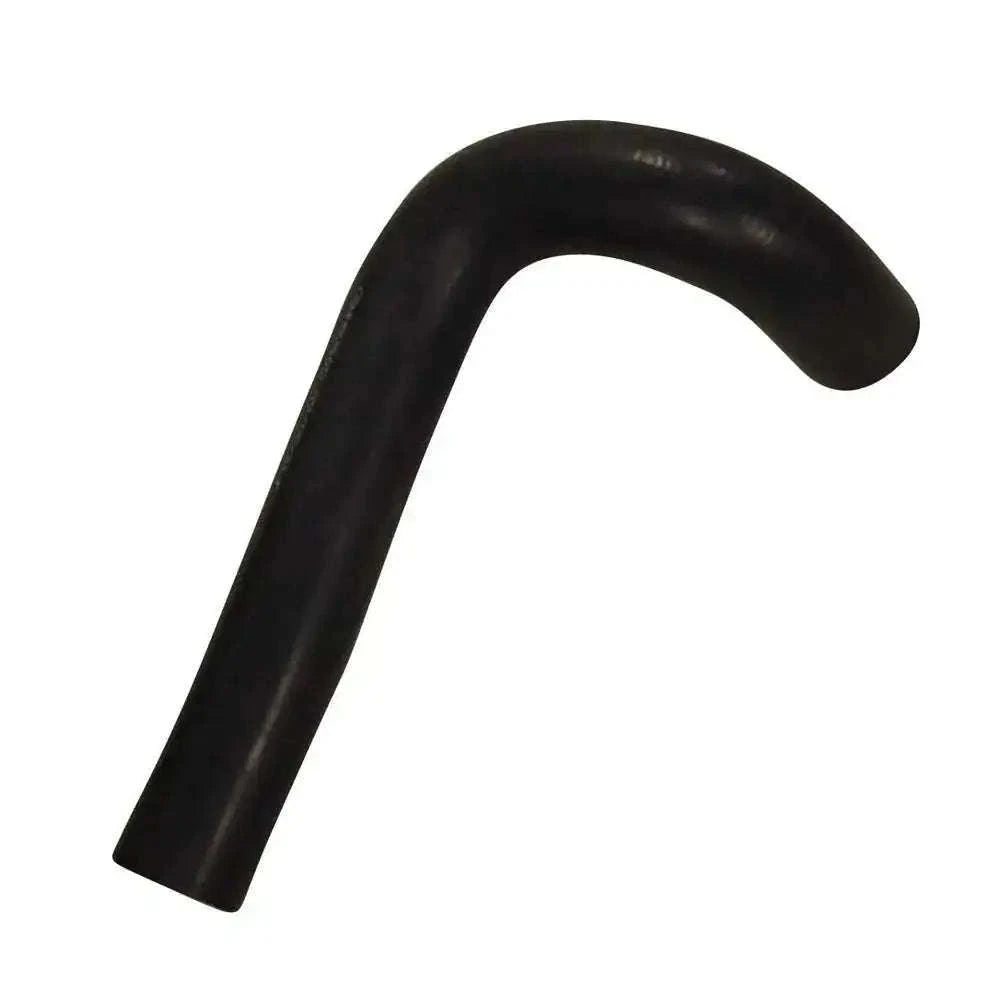 Black upper radiator hose elbow with curved shape