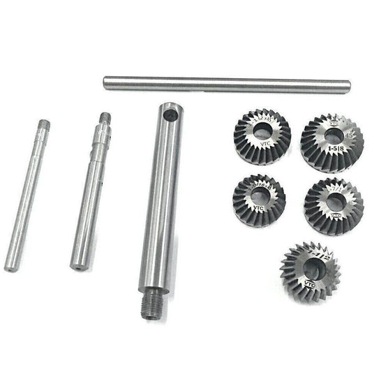 Valve seat cutter set including various cutters and tools for precise valve seating applications