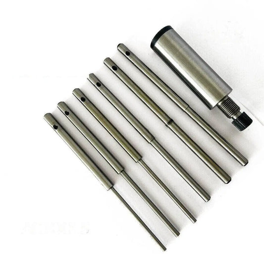 Valve Seat Grinder Pilot Set with Multiple Steel Pilots and Black & Decker Holder for Precision Grinding