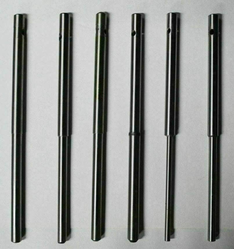 Valve seat grinder pilots set featuring five precision-engineered pilot tools