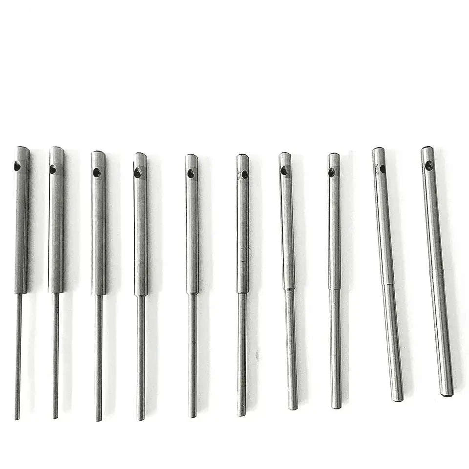 Set of 10 steel Valve Seat Grinder Stone Holder pilots for precision grinding applications
