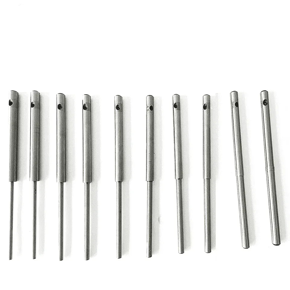 Set of 10 steel Valve Seat Grinder Stone Holder pilots for precision grinding applications