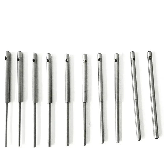 Set of 10 steel Valve Seat Grinder Stone Holder pilots for precision grinding applications
