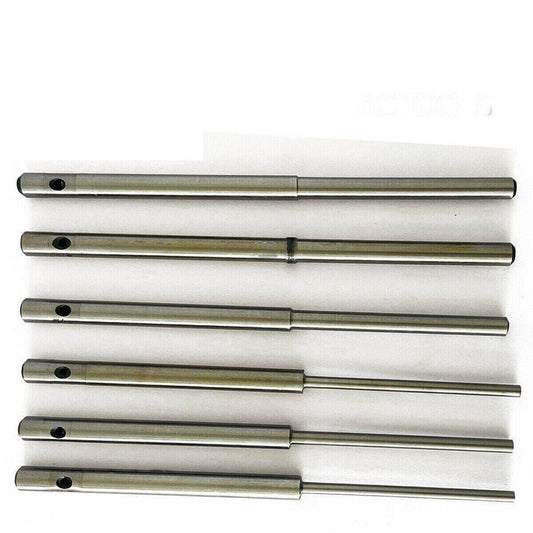 Valve seat grinding tool pilot set including six durable grinding pilots for precision valve work