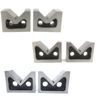 Vee Block Set 2 Pcs All Sizes 2 3 4 Inch Without Clamp Steel Cast Iron Pair - StellerGear