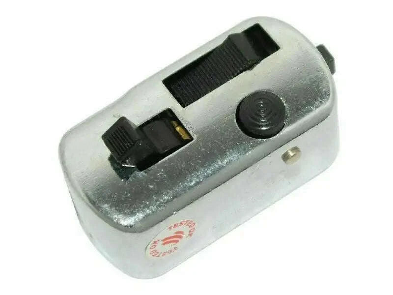 Vespa 12V horn dipper switch with metal housing, black switches, and mounting hole