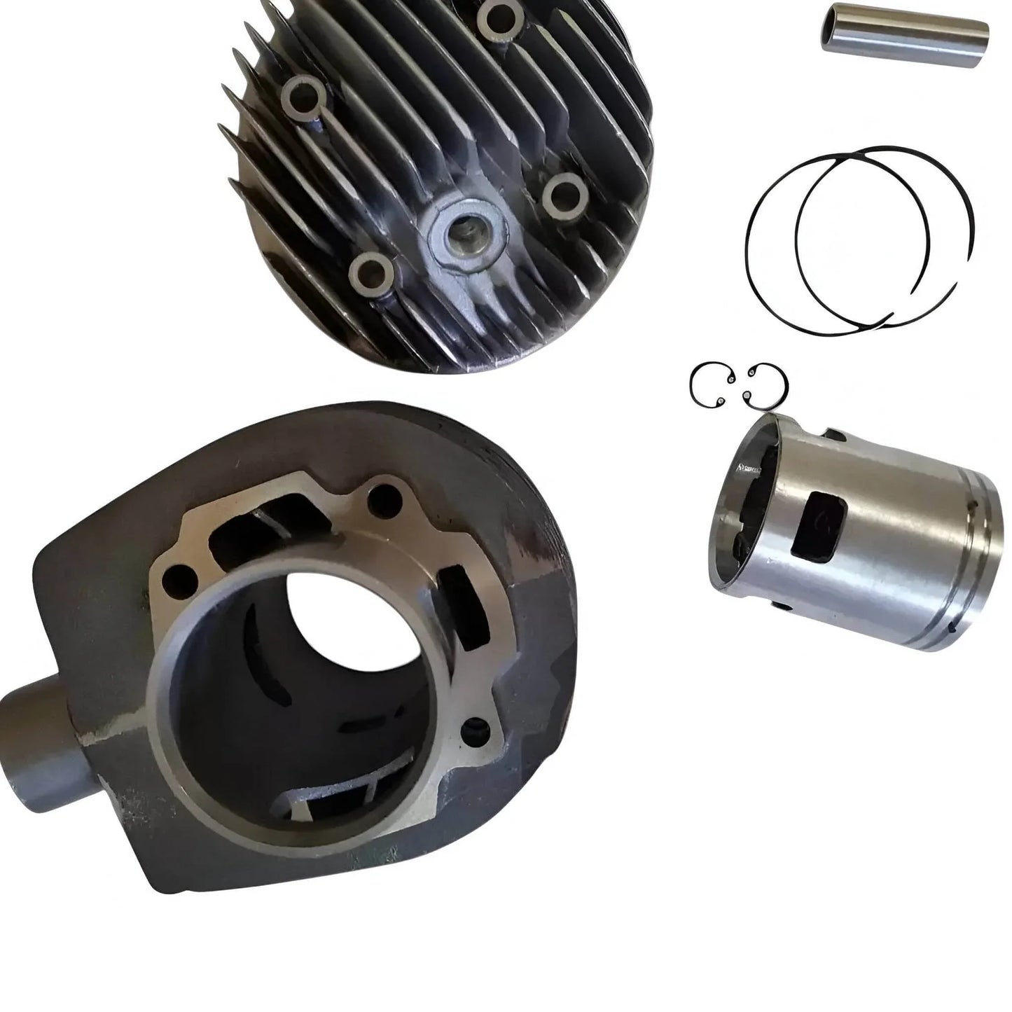 VESPA cylinder kit with head: metal cylinder, piston, seals and piston rings