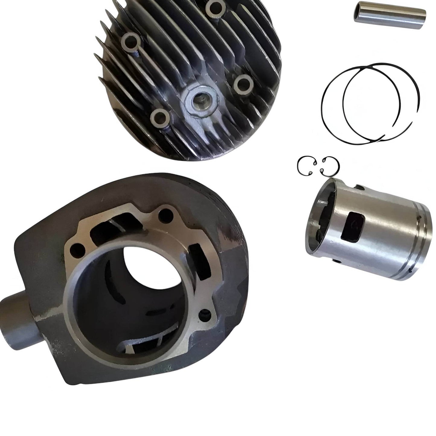 VESPA 5 port cylinder kit with cylinder head, piston, and essential components