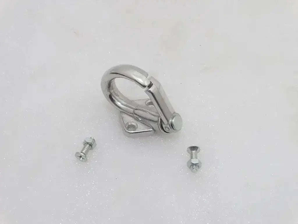 Alloy helmet hook with fixing nuts and screws
